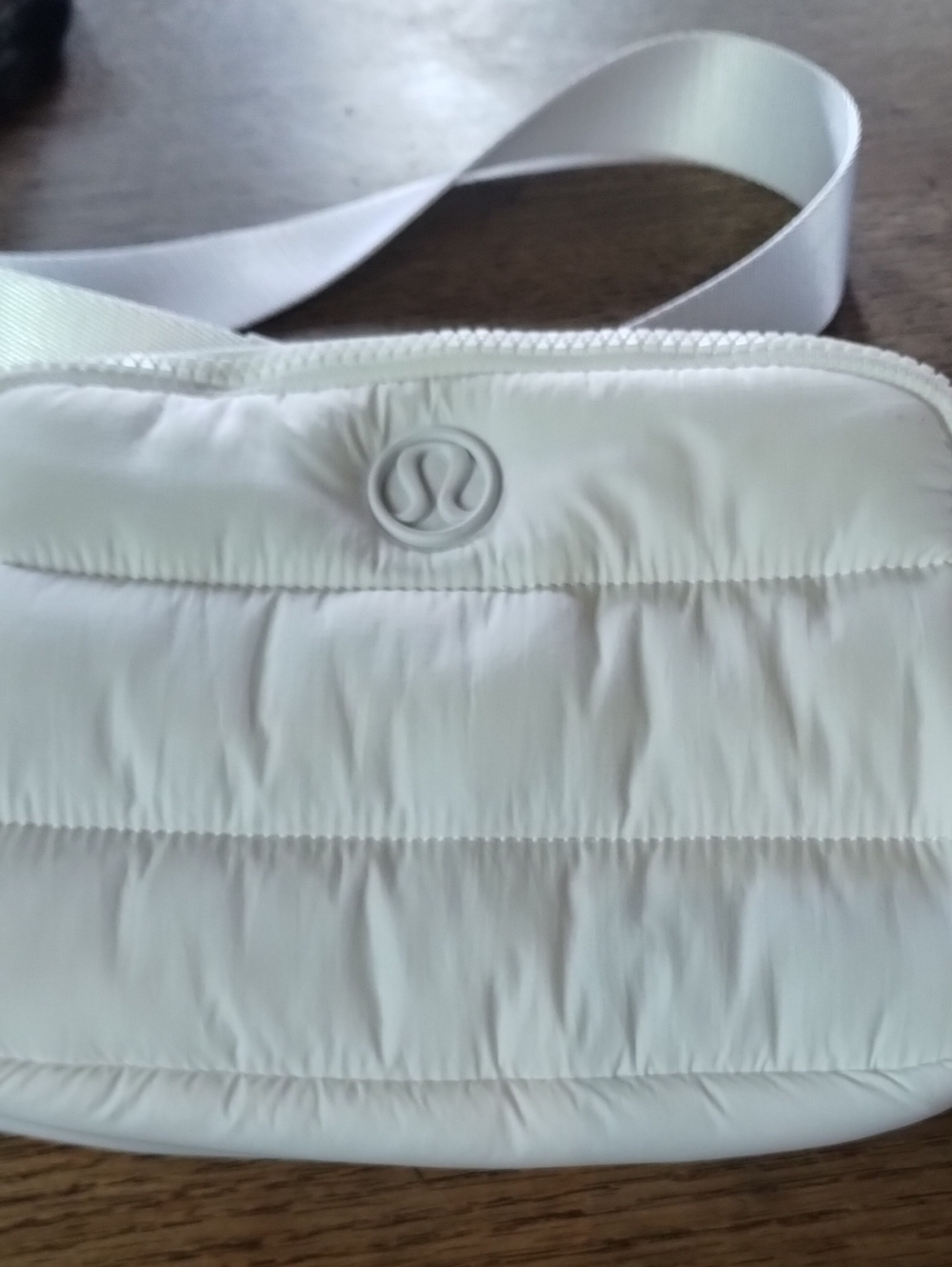lululemon athletica White Quilted Crossbody Puffer Bag